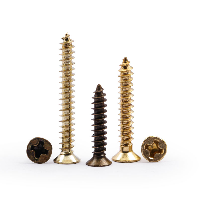 汉固威碳钢十字沉头螺钉自攻金色