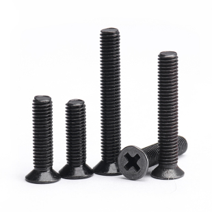 汉固威黑色不锈钢十字沉头机牙螺丝钉平头螺钉M1M2M2.5M3M4M5M6M8