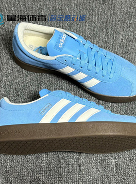 阿迪达斯adidas Court Vl CLASSIC男女休闲防滑板鞋蓝T头鞋JS4594