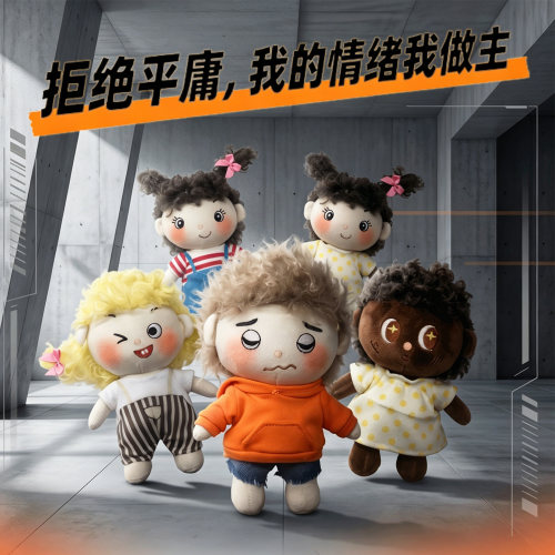 狄高潮玩丑萌爆炸头玩偶挂件