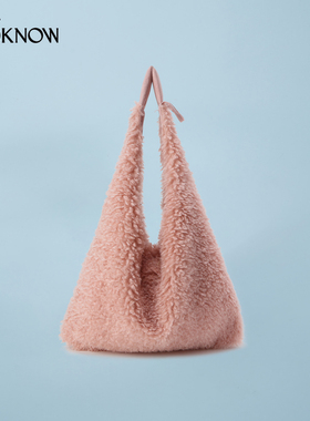 SFSG x LOOKNOW潦草小狗毛毛包系列多色单肩包2025冬季新品