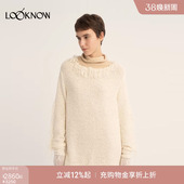 一字领流苏套衫 swaying 新款 LOOKNOW2026春季 毛衣女