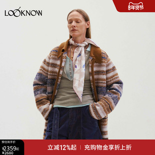 MEDIUM WELL x LOOKNOW 2025年冬季新品羊毛毯镶边费尔岛翻领外套