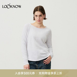 American Vintage设计师品牌LOOKNOW2025年春季新款长袖船领T恤