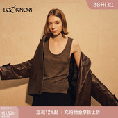 新款 LOOKNOW2025年秋季 茧型环保皮绗棉夹克女 THELAWN