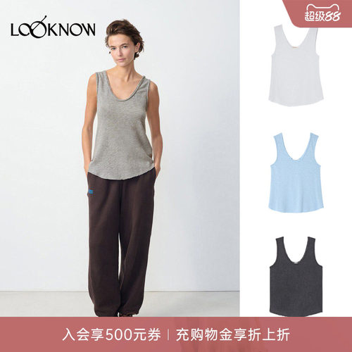 american vintage LOOKNOW26春季新品多色低领背心