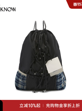 madeinormal工装系列LOOKNOW2025春新款复古工装拼接串珠双肩包