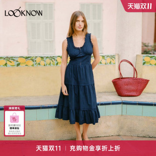 Rouje x LOOKNOW2026新款蕾丝镂空多色蕾连衣裙