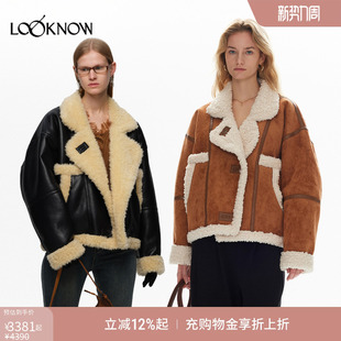 LAND设计师品牌LOOKNOW秋冬复古皮毛一体外套