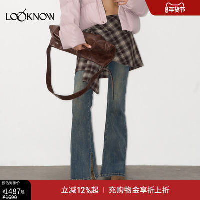 IFBYLAND叠穿牛仔系列微喇长裤