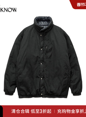 nanamica X LOOKNOW设计师品牌2025年秋冬新款黑色立领夹克