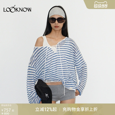 madeinormal X LOOKNOW设计师品牌新款条纹衫女
