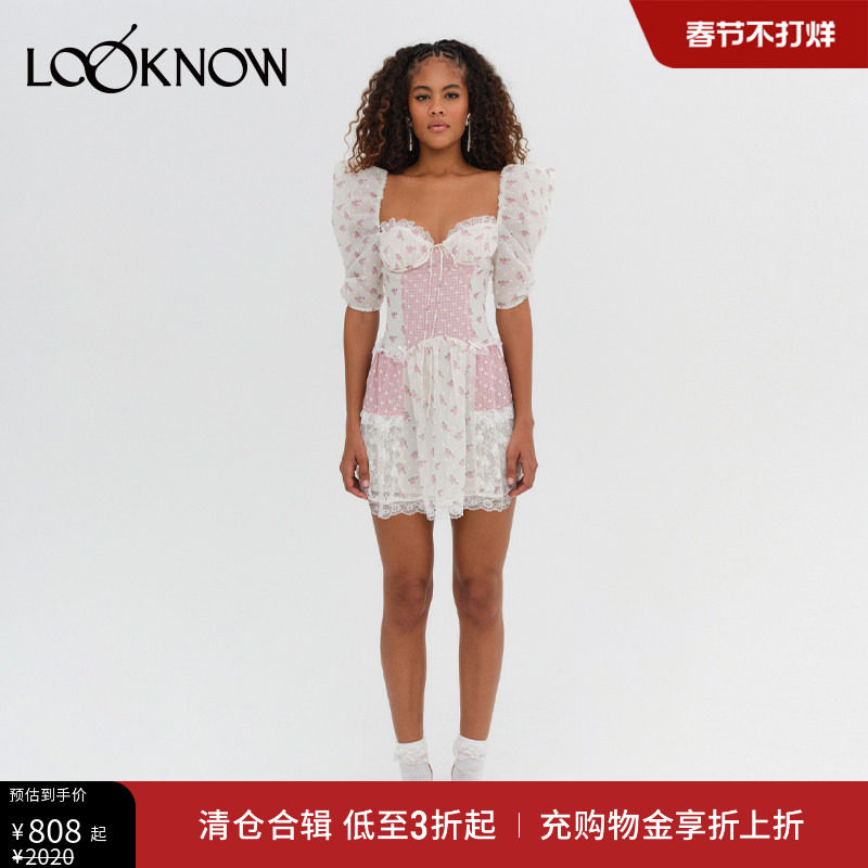 FOR LOVE AND LEMONS设计师品牌LOOKNOW春夏碎花薄纱连衣裙