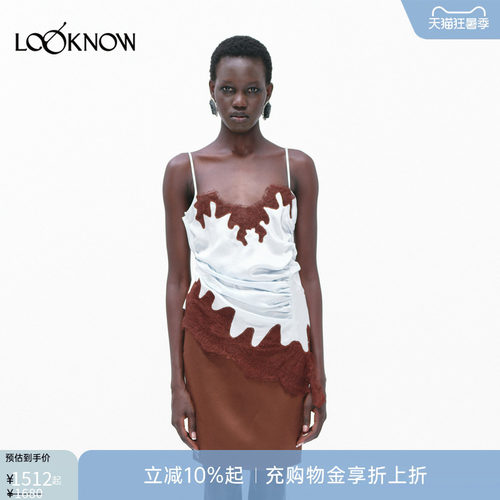 jacques wei x LOOKNOW设计师品牌2026年春夏新品蕾丝抽褶吊带