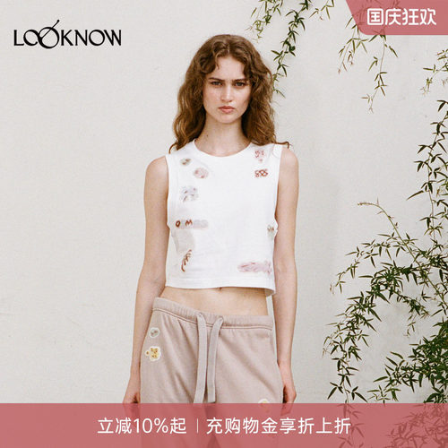 OSMOS X LOOKNOW设计师品牌新款刺绣背心女