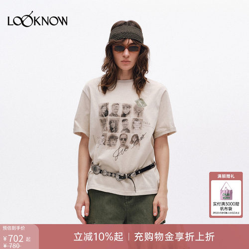 ice dust x LOOKNOW设计师品牌2026年春夏新品人像做旧T恤