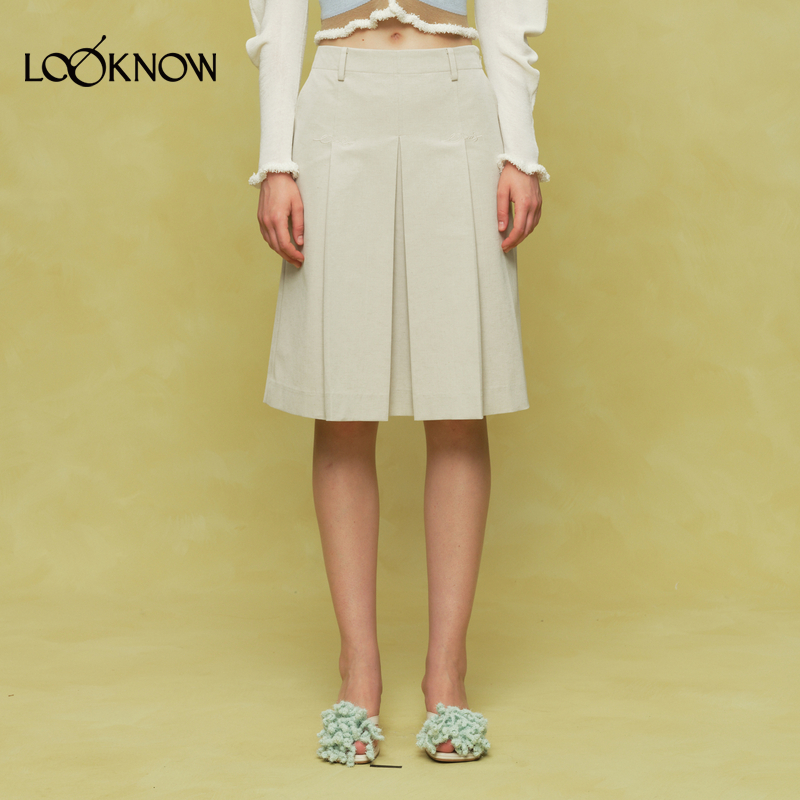 OSMOS设计师品牌LOOKNOW2025年春季新款低腰修身半裙