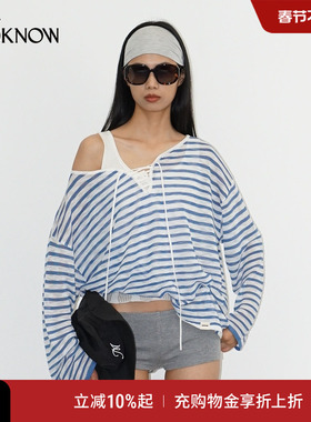 madeinormal X LOOKNOW设计师品牌2025年秋季新款条纹针织衫女