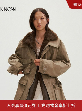 MEDIUM WELL x LOOKNOW 2025年冬新品游牧派克可拆兔毛棉服两件套