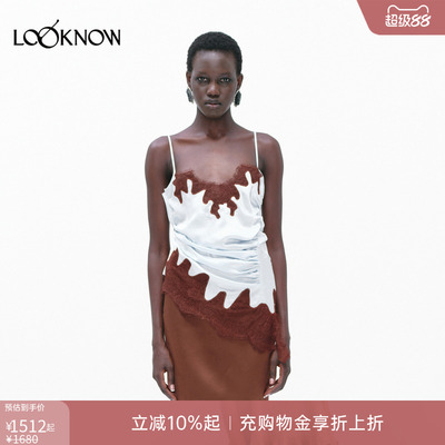 jacques wei x LOOKNOW设计师品牌2026年春夏新品蕾丝抽褶吊带