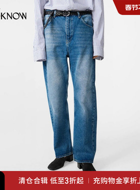 STUDIO NICHOLSON设计师品牌LOOKNOW25年春季新款水洗阔腿牛仔裤