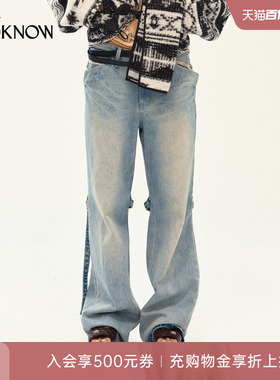 MEDIUM WELL X LOOKNOW新款系带工装牛仔裤女