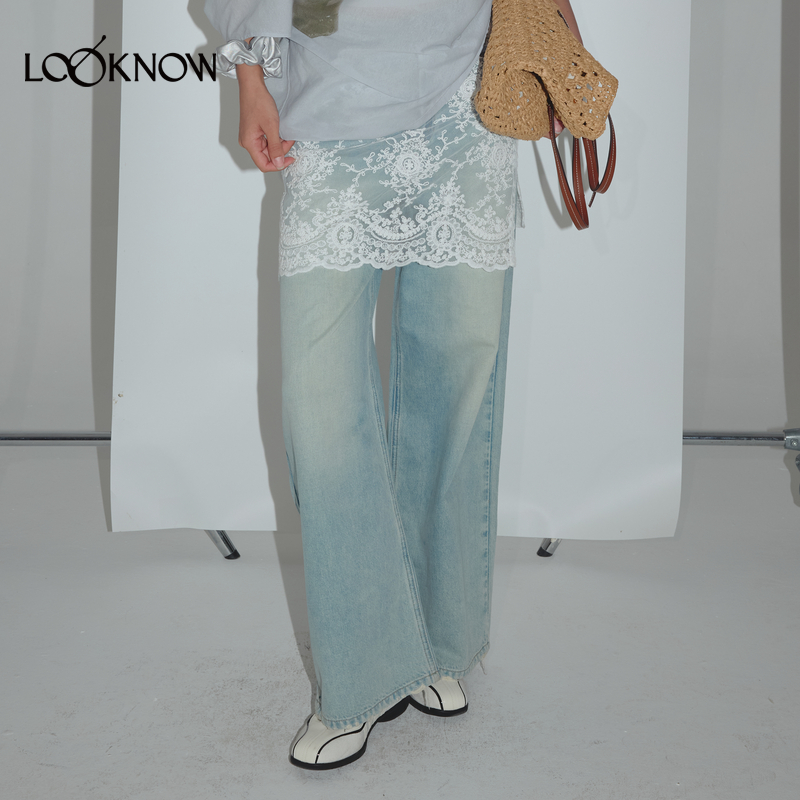 IFBYLAND叠穿牛仔系列牛仔长裤