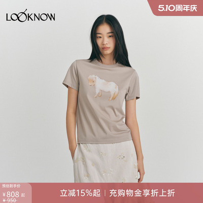 roderic wong x LOOKNOW设计师品牌2026年春夏新品小马驹印花TEE