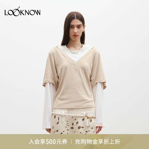 medium well LOOKNOW26春夏新品拼色夹心T恤