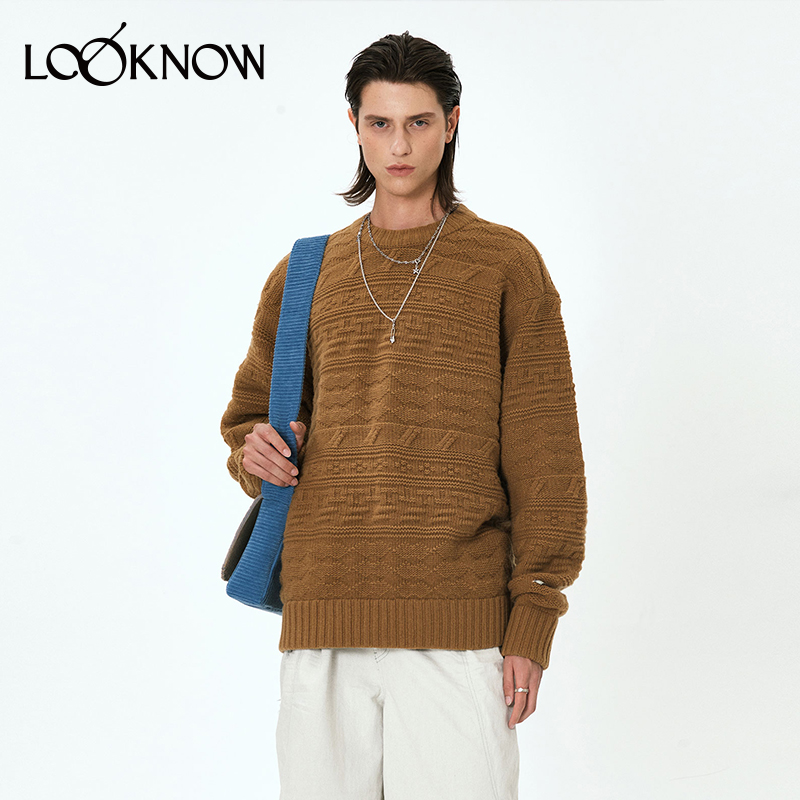 adererror美拉德配色圆领毛衣