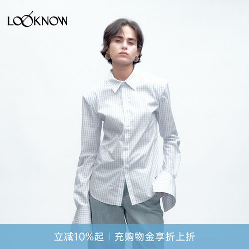JACQUES WEI设计师品牌LOOKNOW秋季蓝格纹衬衫