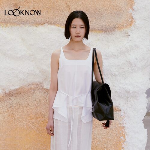 low classic LOOKNOW26春季新品白色系带背心