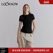 VIKTORIA CHAN设计师品牌LOOKNOW春夏黑色Asti针织T恤