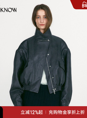 LOW CLASSIC X LOOKNOW2025年秋季新款皮衣短夹克外套百搭通勤女