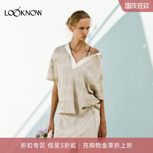 osmos x LOOKNOW设计师品牌2026新品Lacuna 云朵格纹肌理Polo