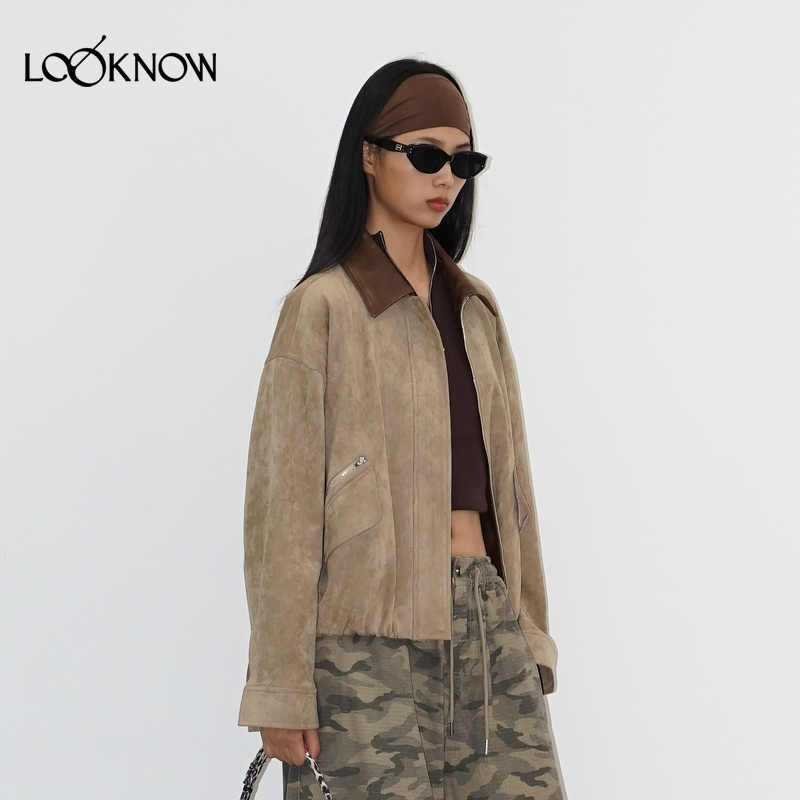 madeinnormalPu仿麂皮廓形外套