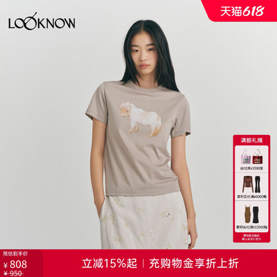 roderic wong x LOOKNOW设计师品牌2026年春夏新品小马驹印花TEE