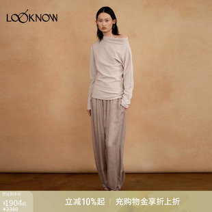 AUTI SEMINARIO设计师品牌LOOKNOW2025秋冬新款斜领宽松针织套装