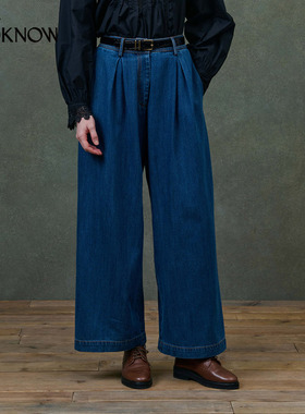 LOUISE MISHA X LOOKNOW设计师品牌2025秋冬新款黑色长裤女