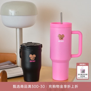 SFSGxLOOKNOW潦草小狗把手杯提手杯2026夏季新品大容量水杯挂件
