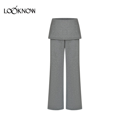 madeinnormal X LOOKNOW设计师品牌26秋季新品屁帘假两件阔腿卫裤