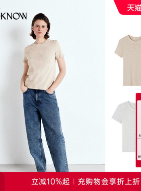 american vintage LOOKNOW26春季新品多色圆领短袖