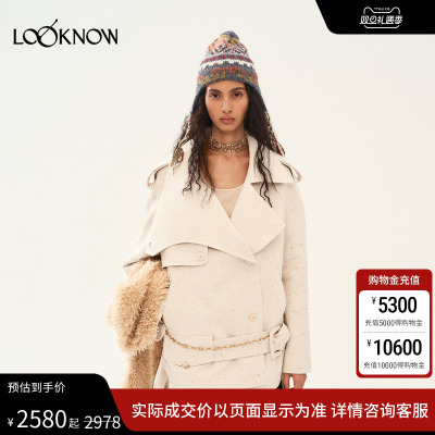 MEDIUM WELL X LOOKNOW设计师品牌2025年秋季新款斜线廓形风衣女