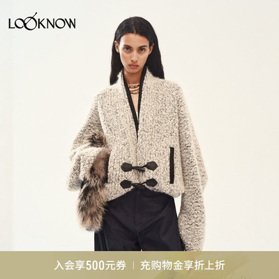 MEDIUM WELL x LOOKNOW秋季新款落肩宽松外套女