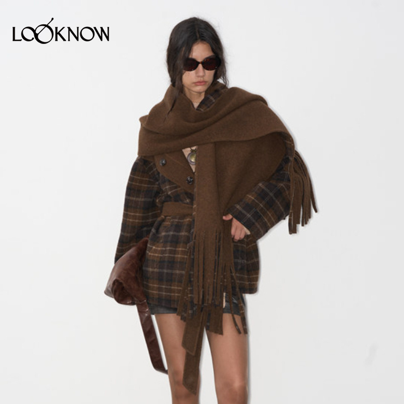 IFBYLAND双面呢两穿围巾大衣