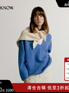 NOTHING WRITTEN X LOOKNOW设计师品牌2025年秋季新款V领毛衣女