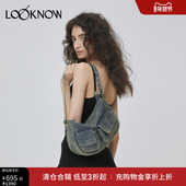 LAND设计师品牌LOOKNOW秋冬口袋牛仔腋下包大号