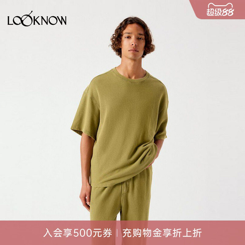 american vintage X LOOKNOW设计师品牌26秋季新品男款圆领T恤图片