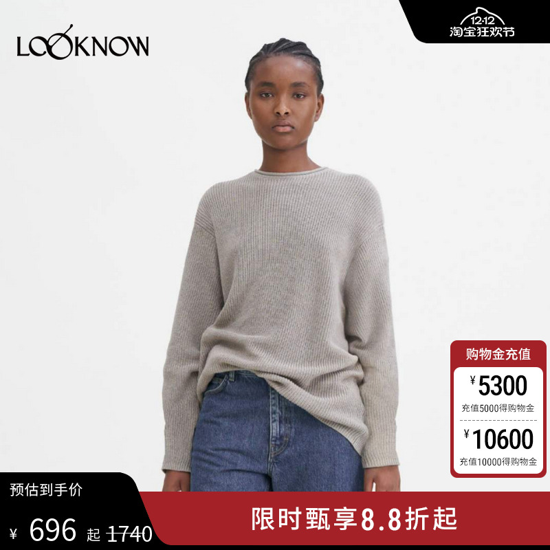 Filippa K设计师品牌LOOKNOW2025年春季新款米白色休闲亚麻毛衣
