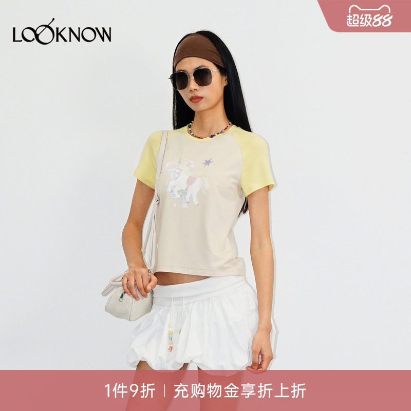 madeinormal X LOOKNOW设计师品牌26新品蝴蝶结独角兽T恤图片